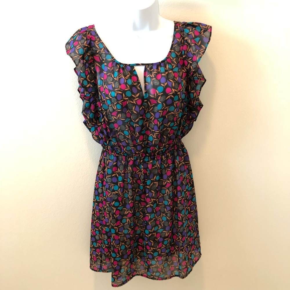 Colorful ruffle dress
